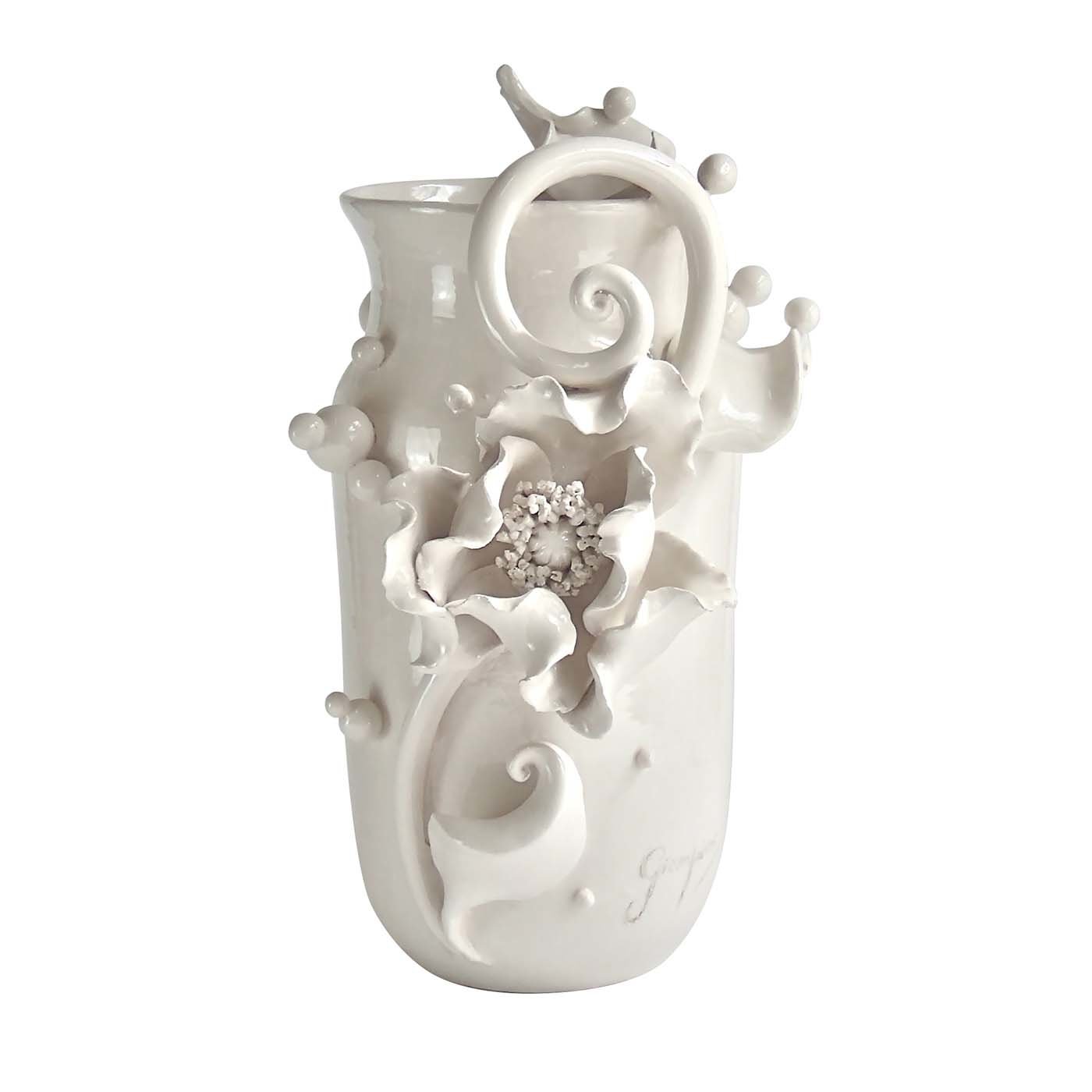 The White Poppy Vase The White Symphony Collection - Main view