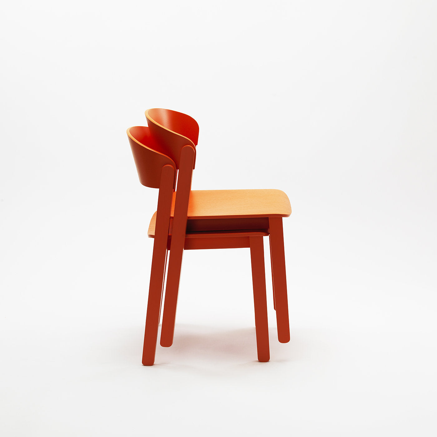 Set of 2 Salmon Orange Pur Chairs by Note Design Studio - Alternative view 2