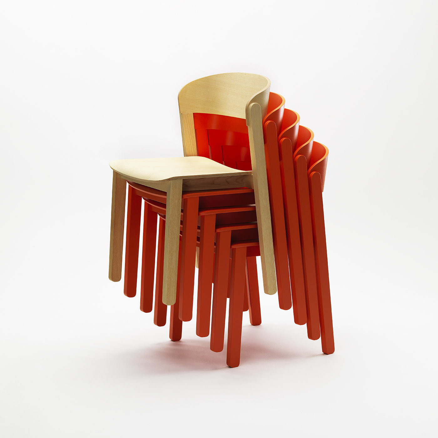 Set of 2 Salmon Orange Pur Chairs by Note Design Studio - Alternative view 3