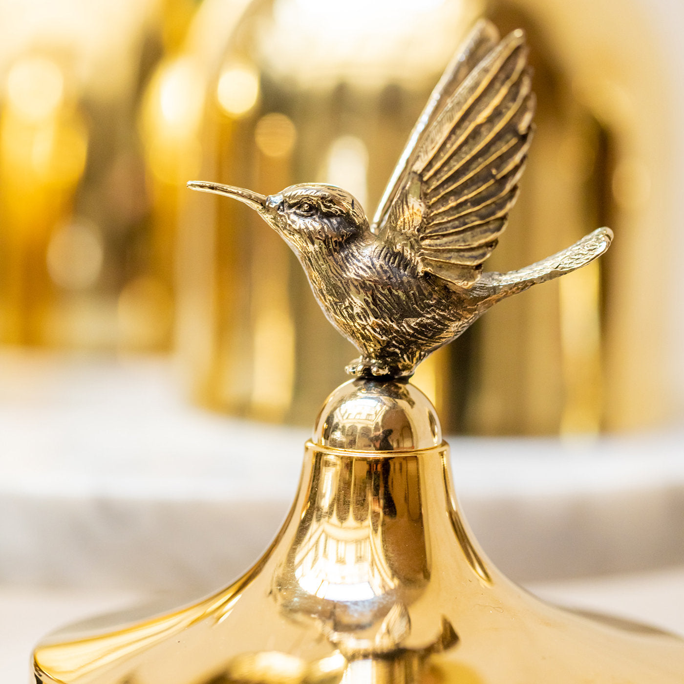 Hummingbird Container in Gold - Alternative view 4