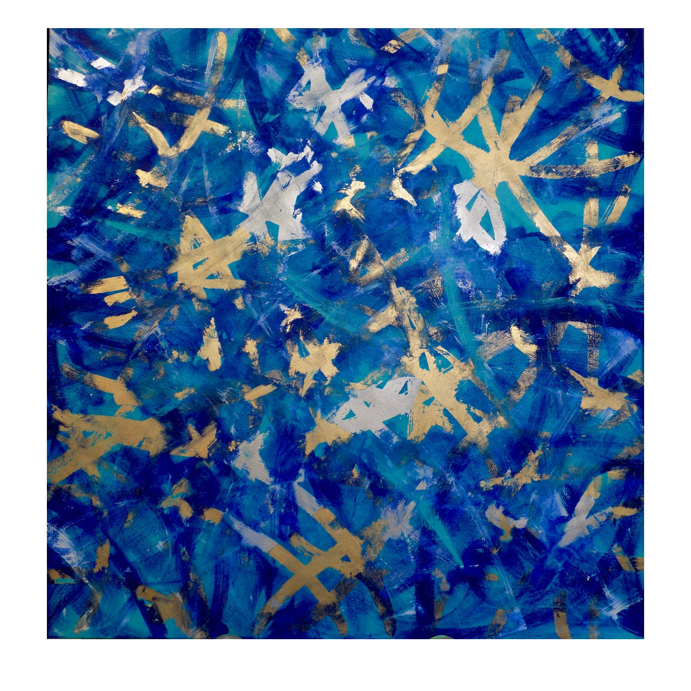 Pintura acrílica Over The Sea en azul cobalto - Vista principal