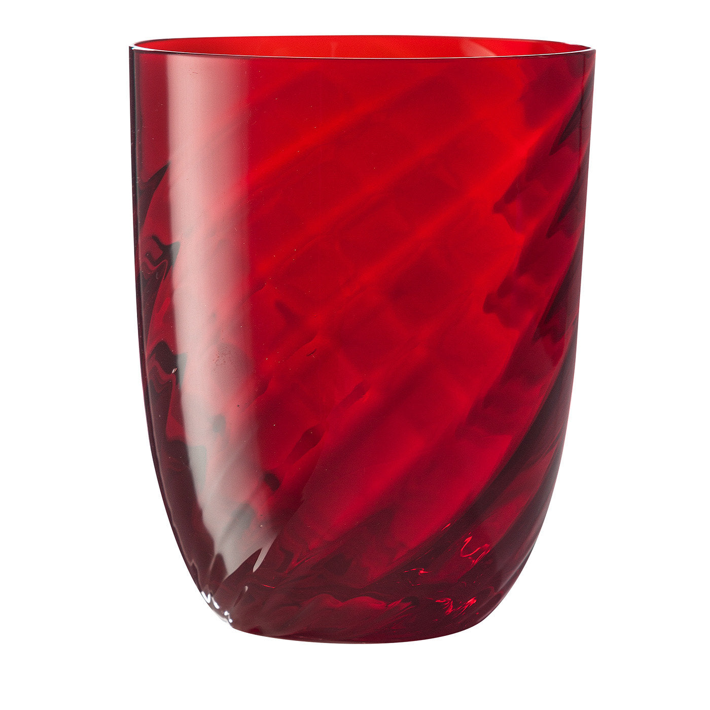 Idra Juego de 2 Vasos de Agua Twisted Optic Rojo - Vista principal