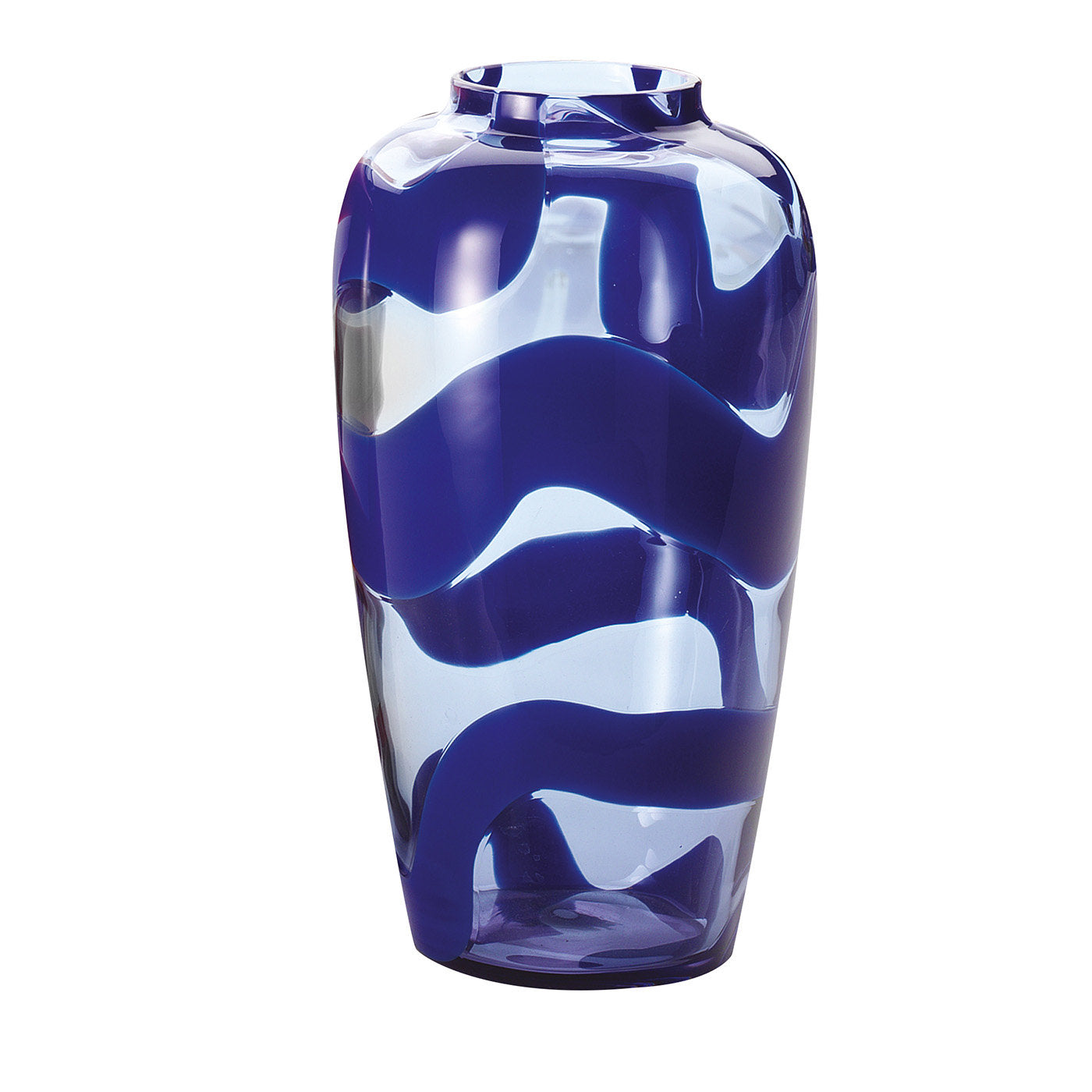 Grand vase bleu en forme de serpent par NasonMoretti et Stefano Marcato - Vue principale