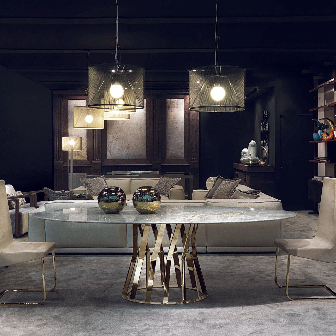 Ray Ed/20 353 Gold Dining Table By Stefano Bettio - Alternative view 1