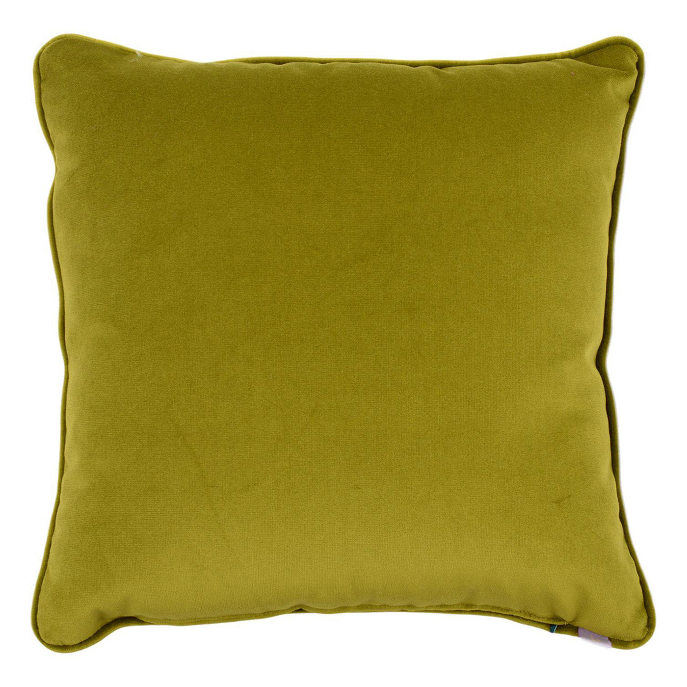 Green Carrè Cushion in polka dots jacquard fabric - Alternative view 1