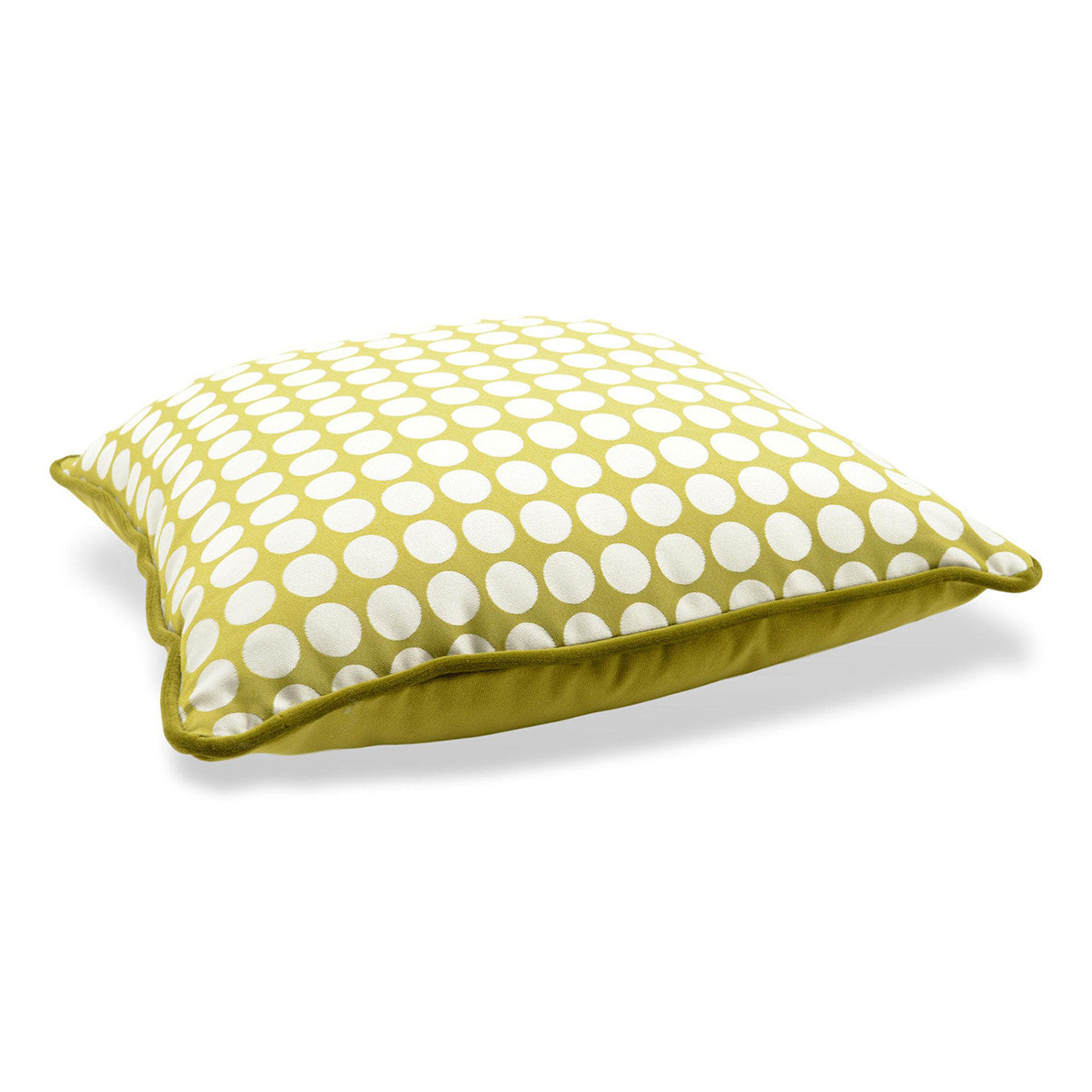 Green Carrè Cushion in polka dots jacquard fabric - Alternative view 2
