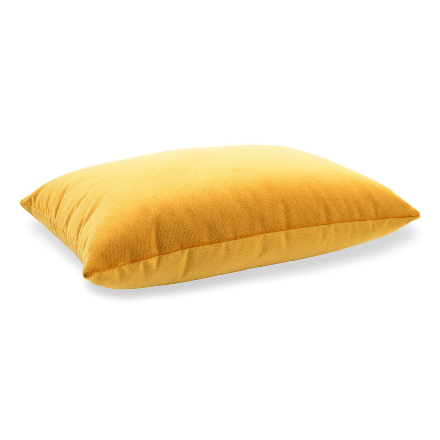 Mustard Cotton Velvet Longue Cushion - Alternative view 1