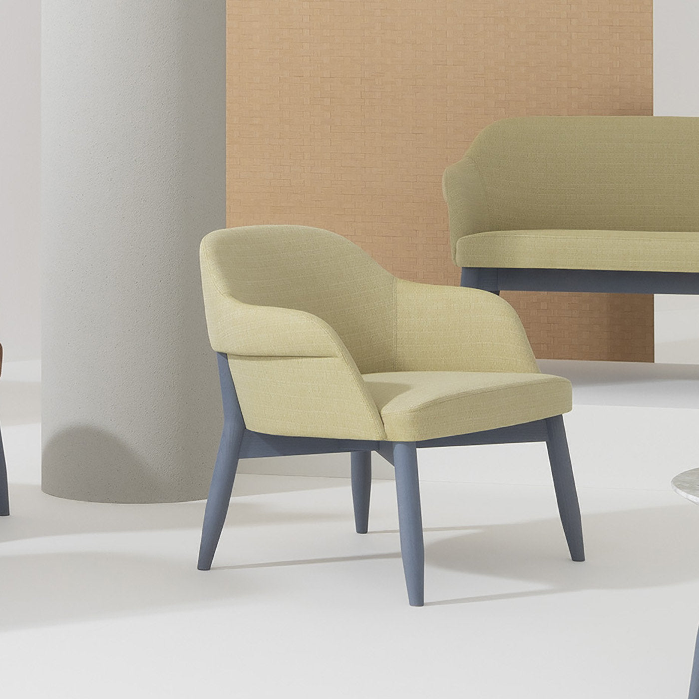 Spy 651 Yellow and Blue Armchair by Emilio Nanni - Alternative view 1
