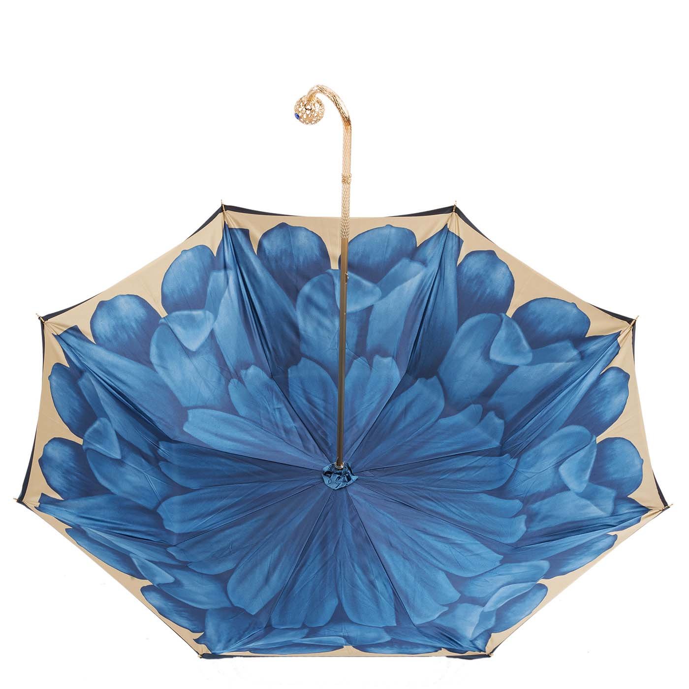Luxury Blue Dahlia Umbrella - Alternative view 5