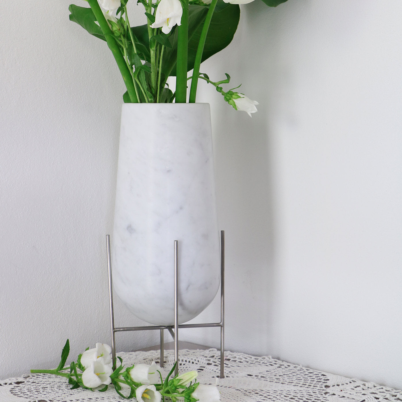Nora White Carrara Marble Vase - Alternative view 1