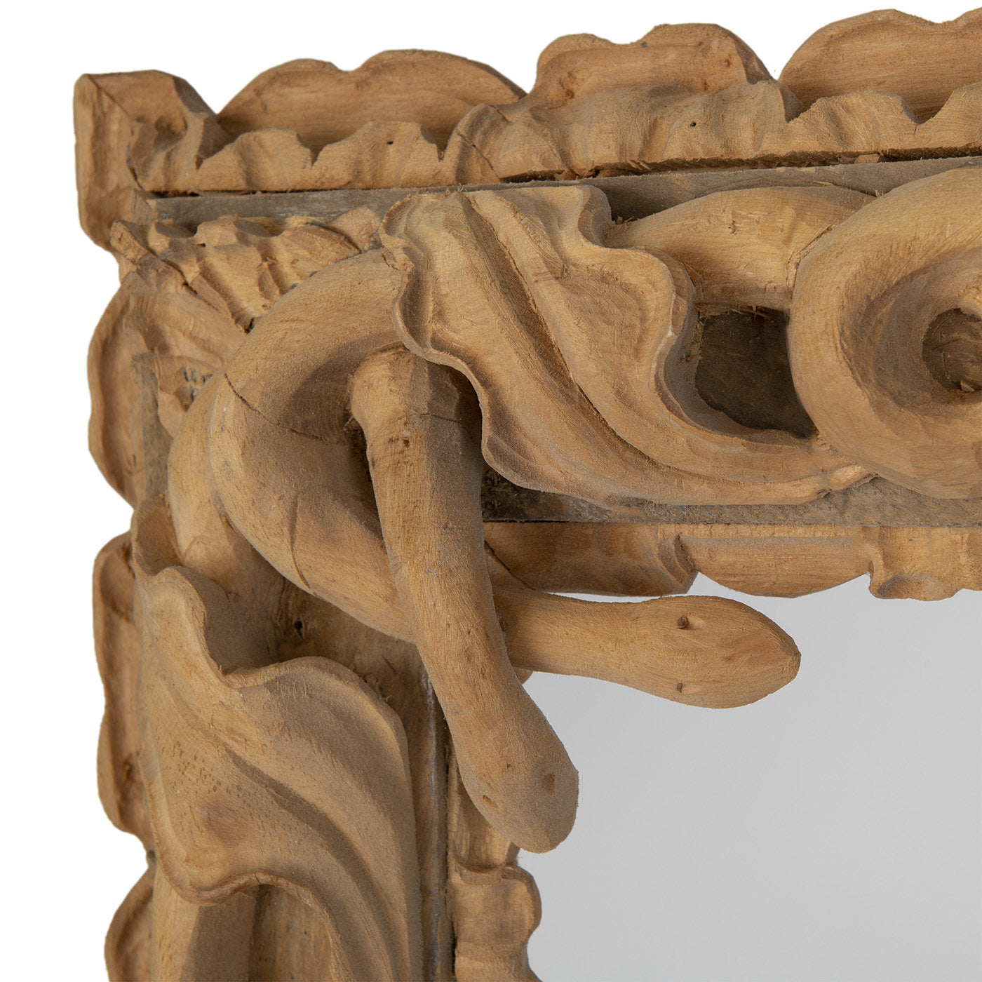 Bolognese Carved Wood Wall Mirror with Snakes - Alternative view 2