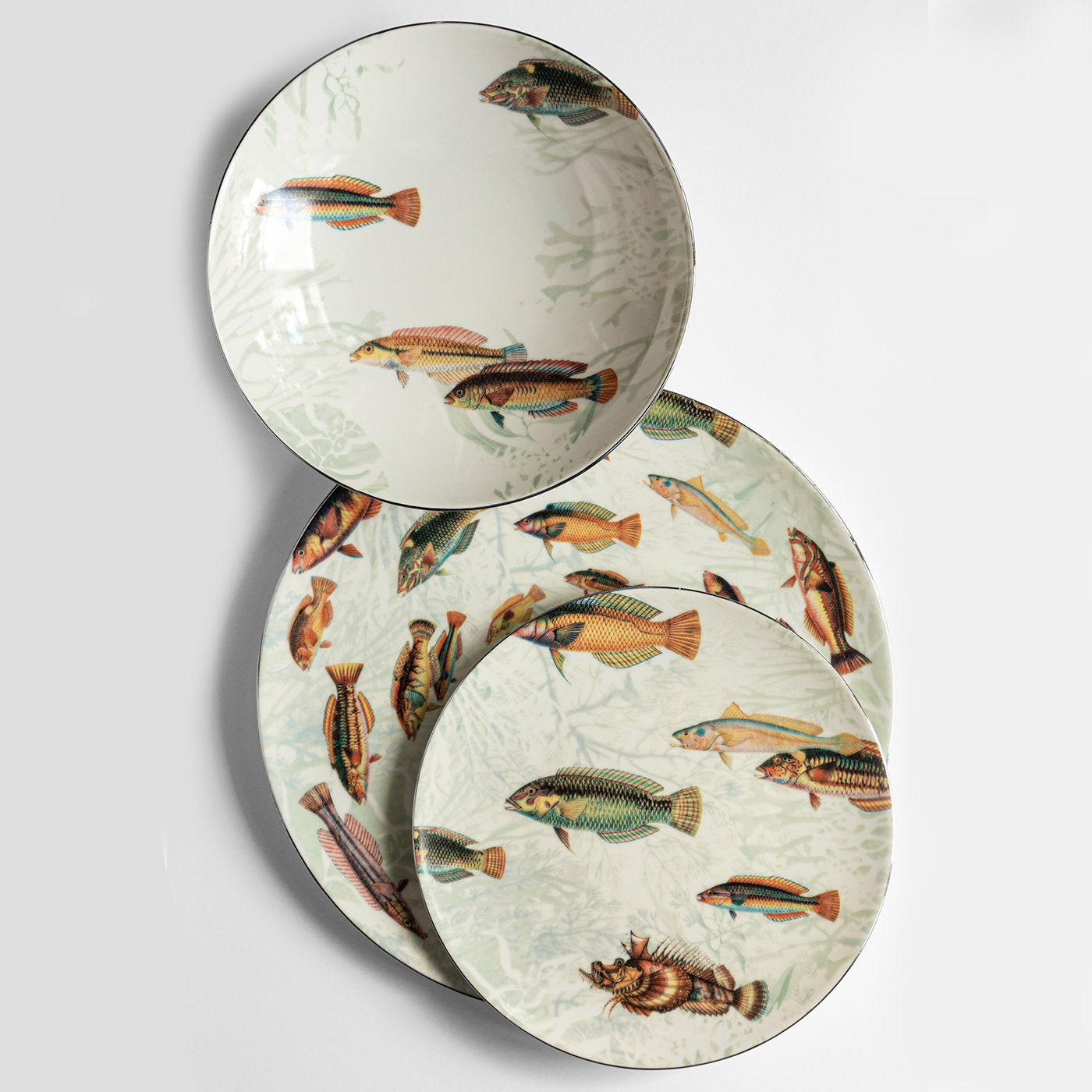 Amami Porcelain Soup Plate With Tropical Fish #5 - Alternative view 1