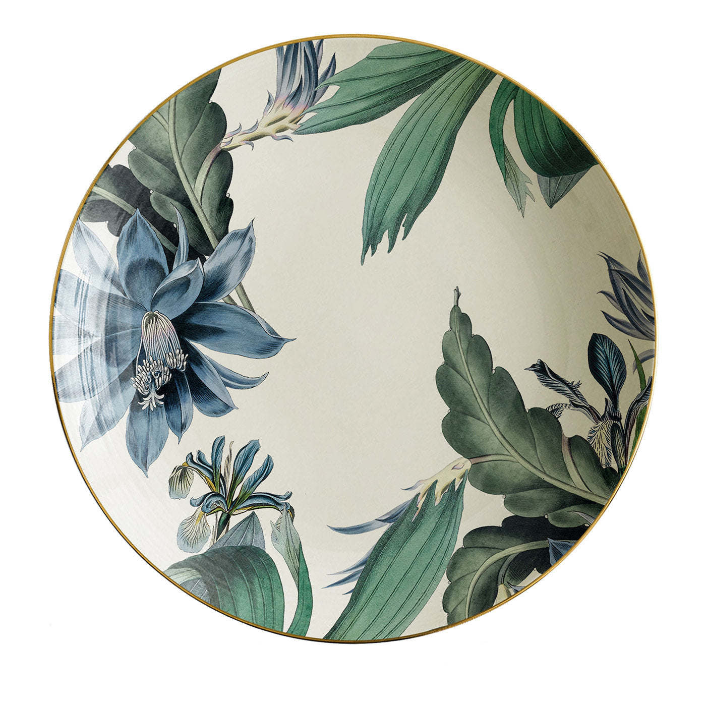 Animalia Plato hondo de porcelana con flores tropicales #3 - Vista principal