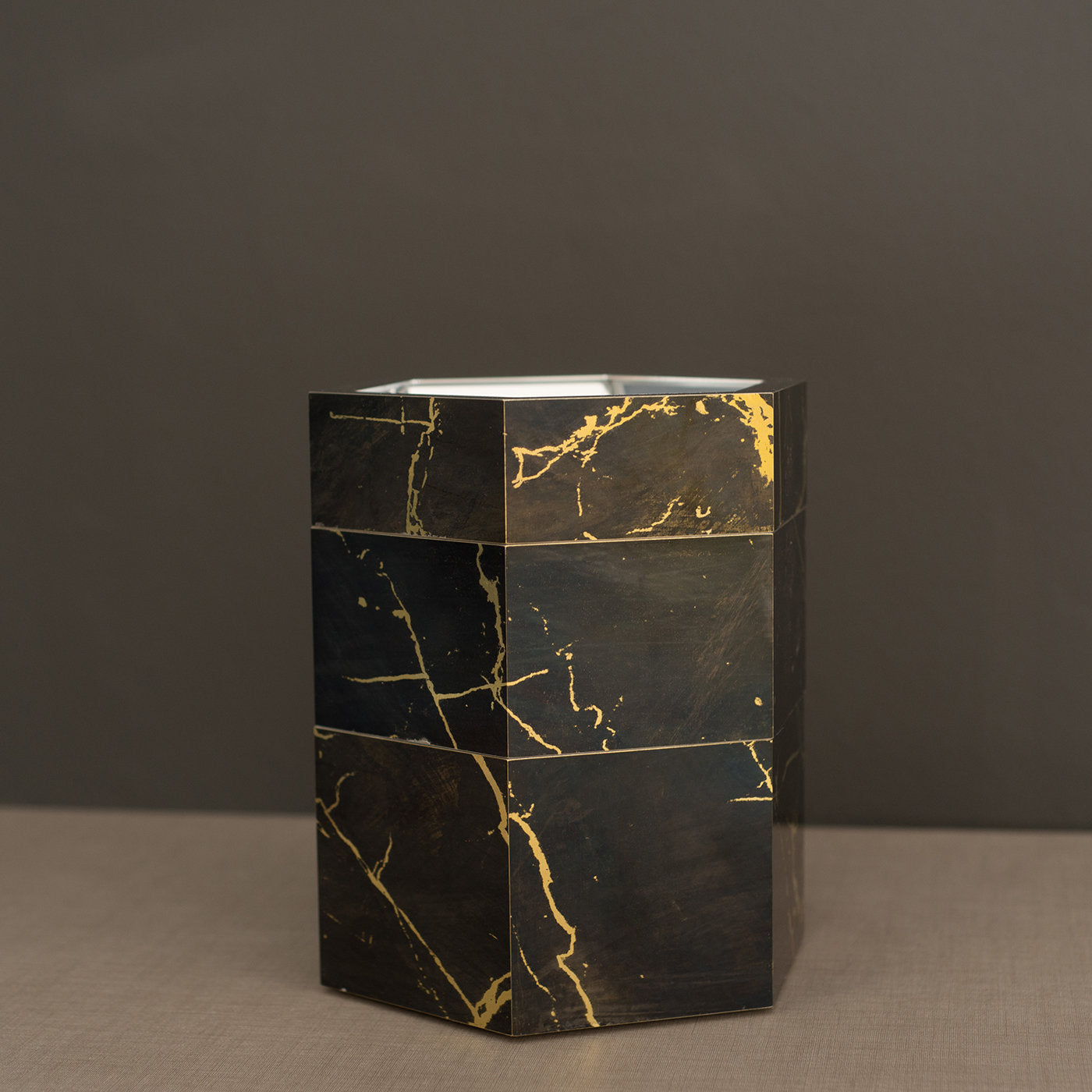 Esa Black Marbled Stackable Catchall Box - Alternative view 3