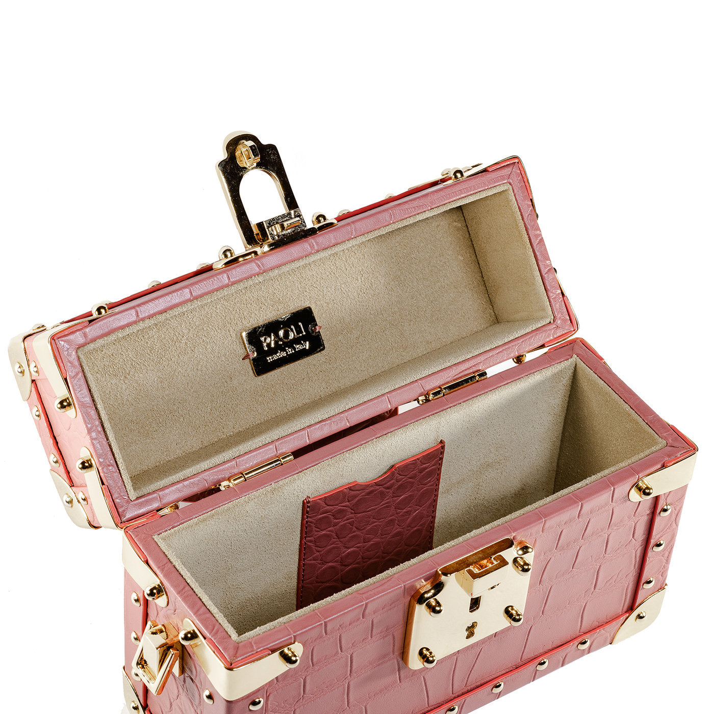 Glam Pink Crocodile Mini Trunk Case - Alternative view 4