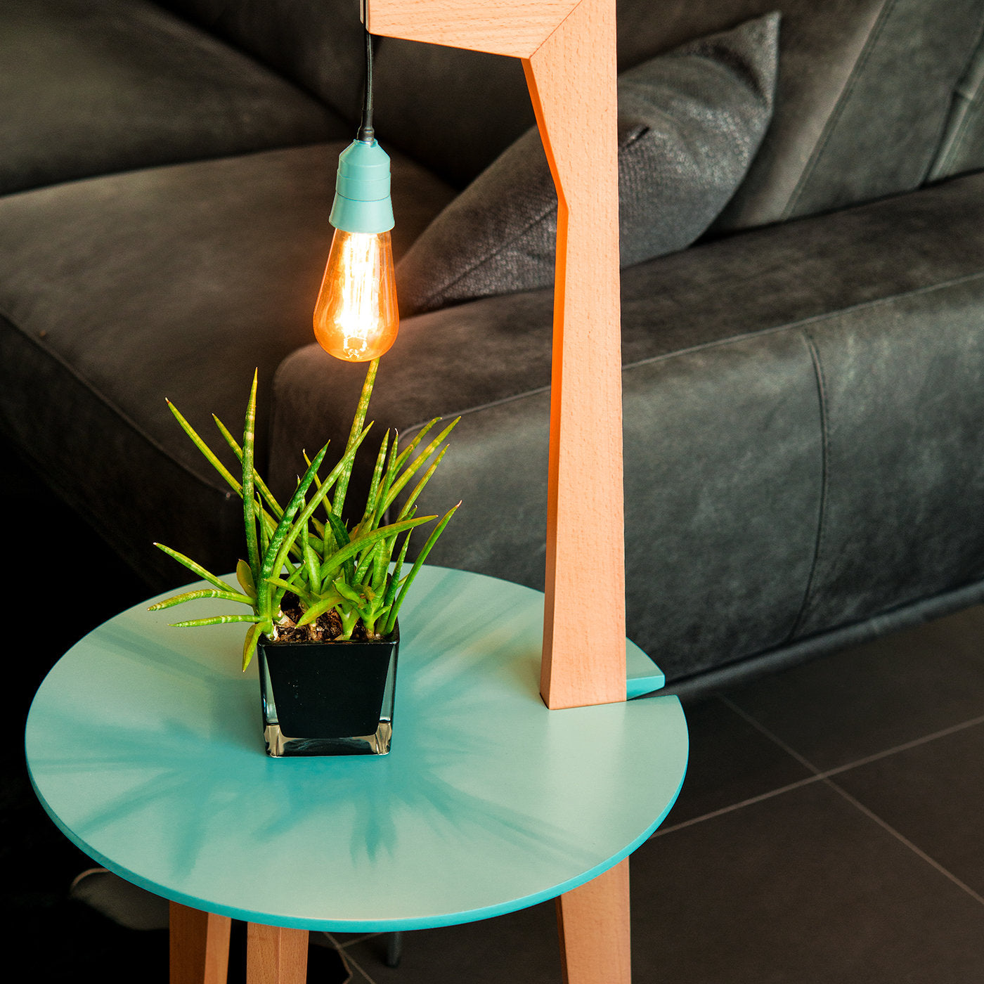 Crane Side Table with Lamp - Alternative view 1