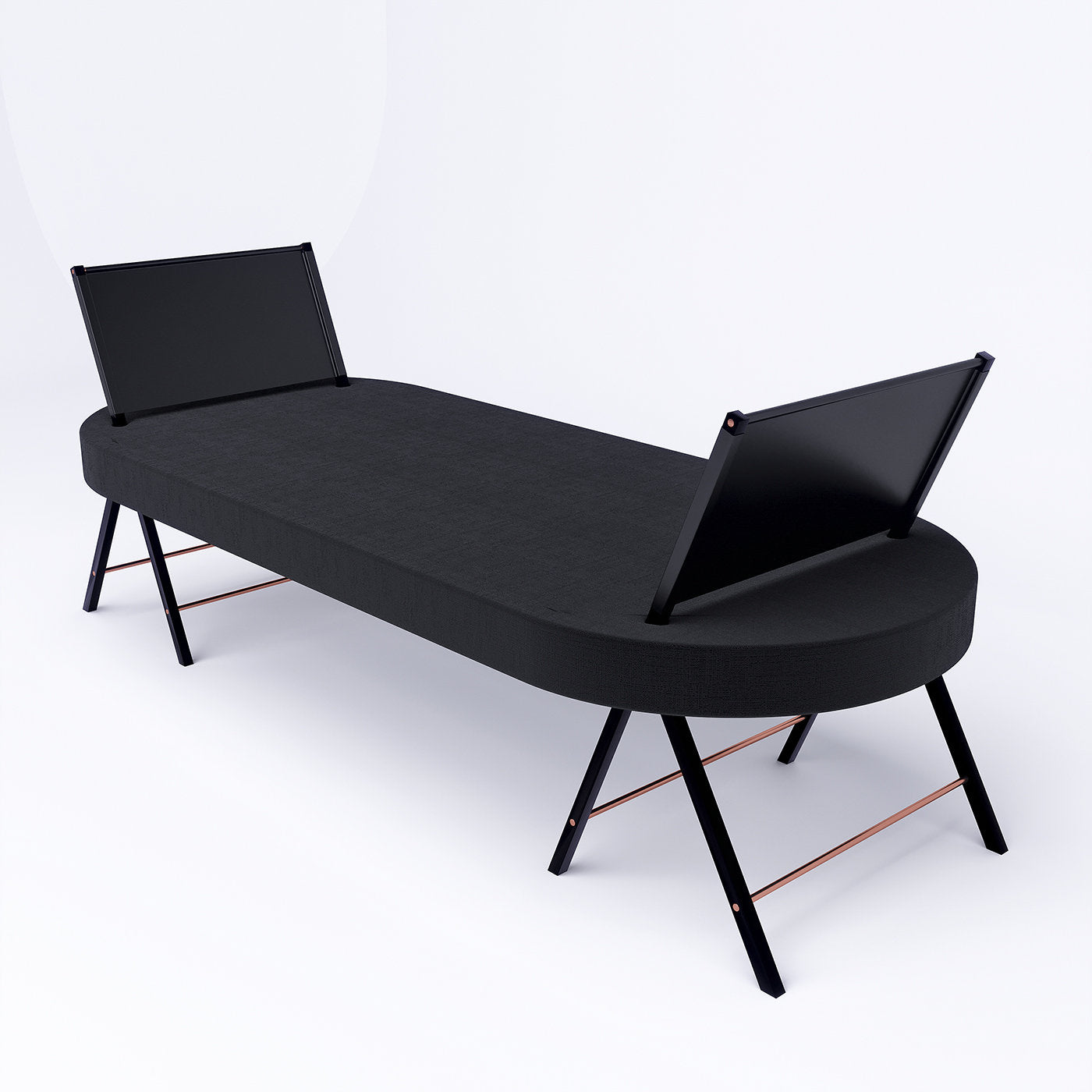 Black Leather Double Daybed - Alternative view 2