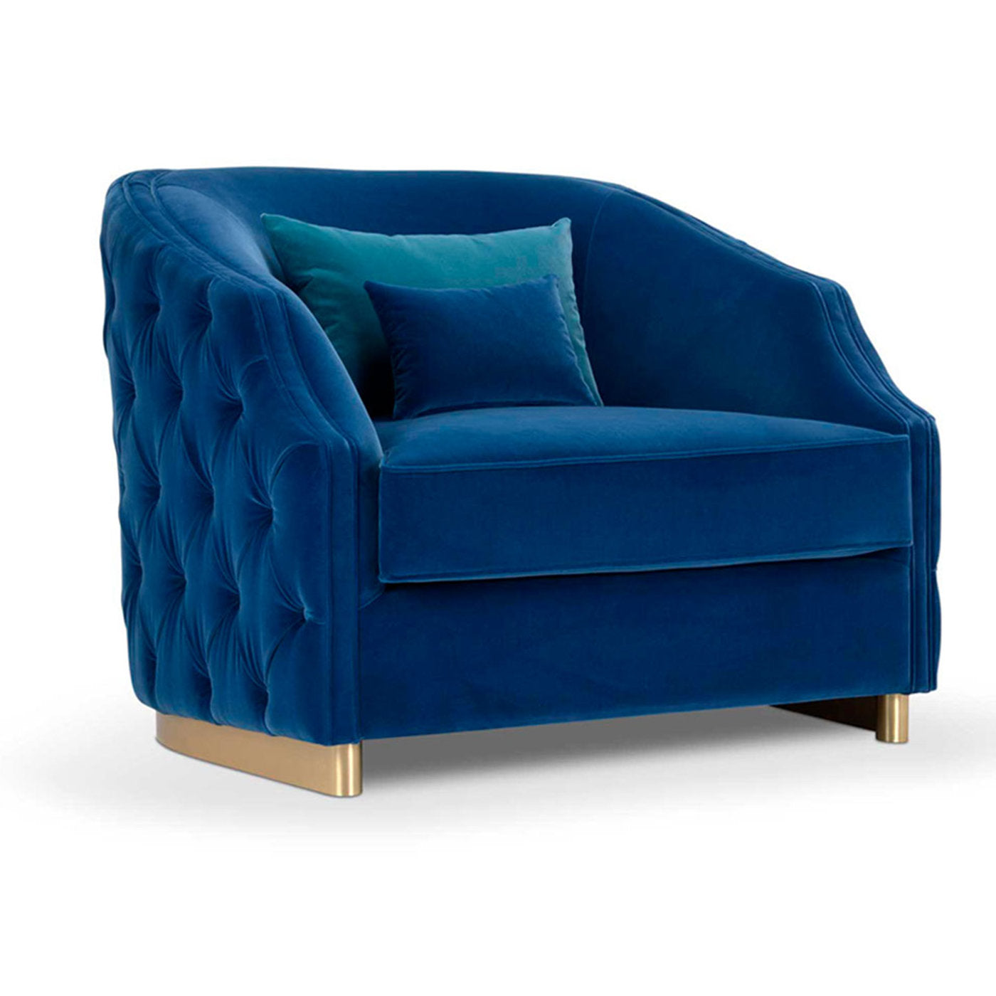 Cleio Large Blue Armchair - Alternative view 1