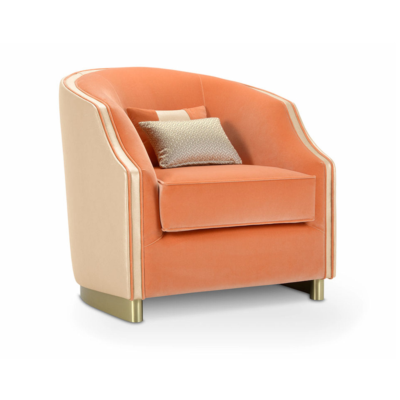 Cleio Small Orange Armchair - Alternative view 1