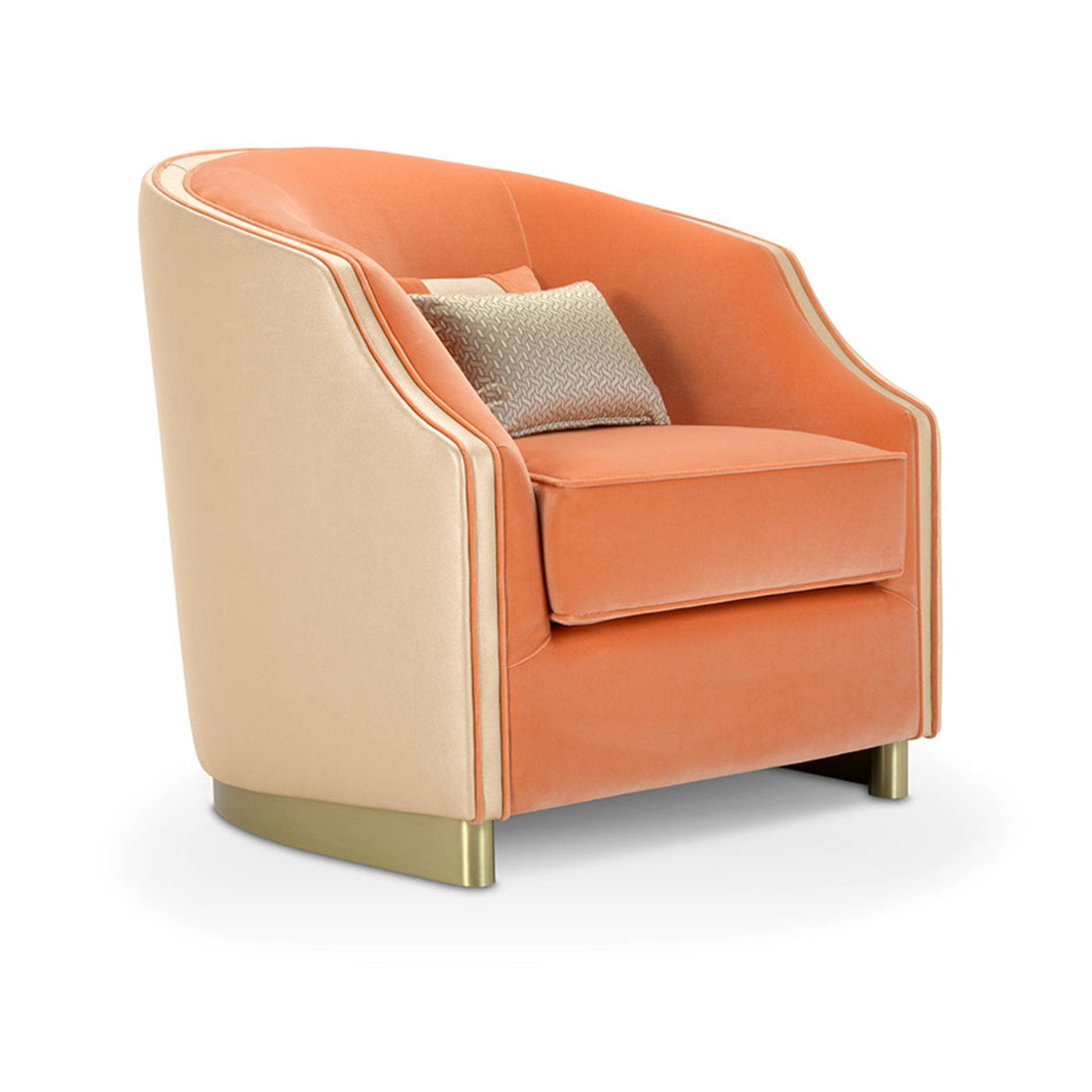 Cleio Small Orange Armchair - Alternative view 2