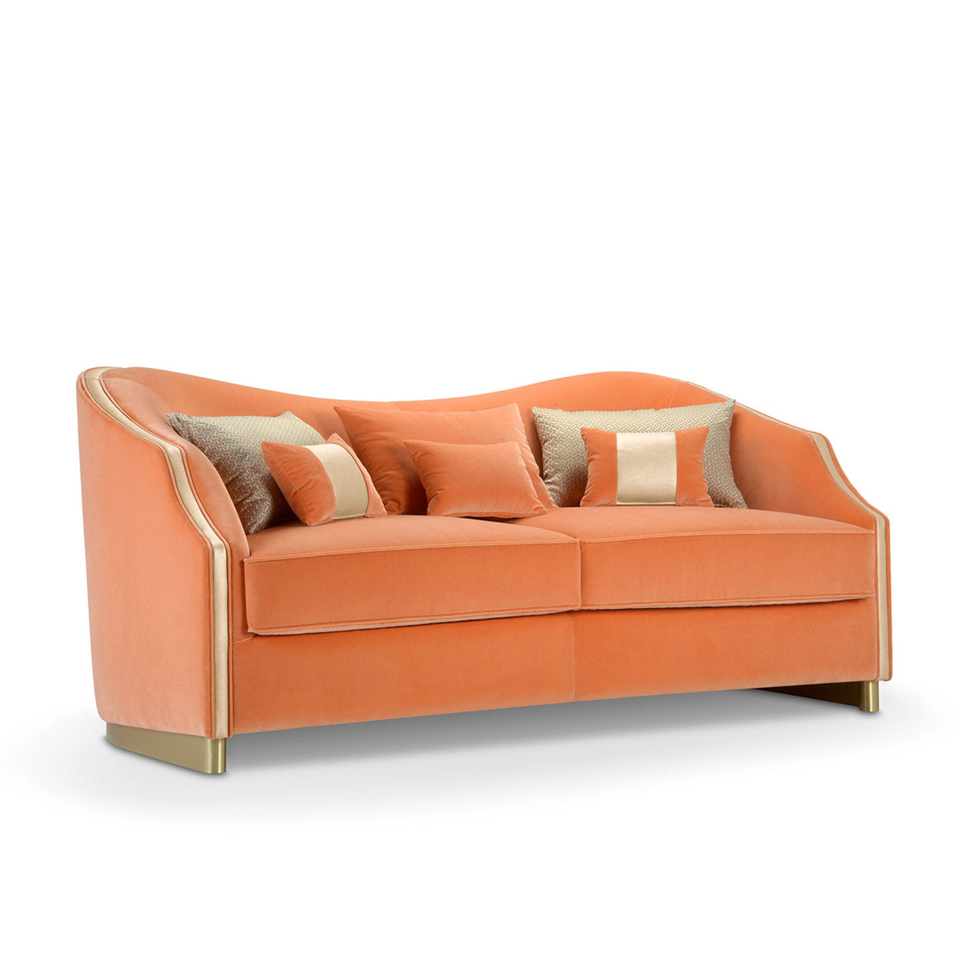 Cleio Orange 2-Seater Sofa - Alternative view 1