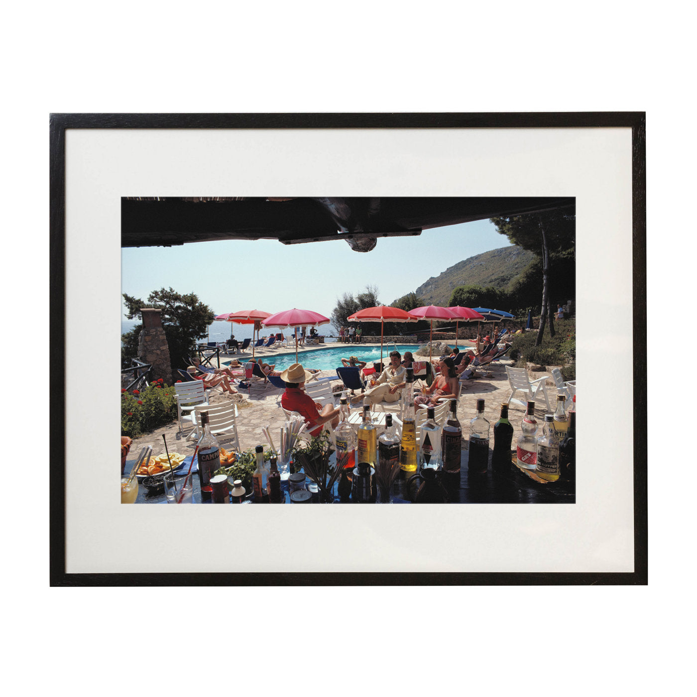 Impresión enmarcada Poolside Bar de Slim Aarons - Vista principal