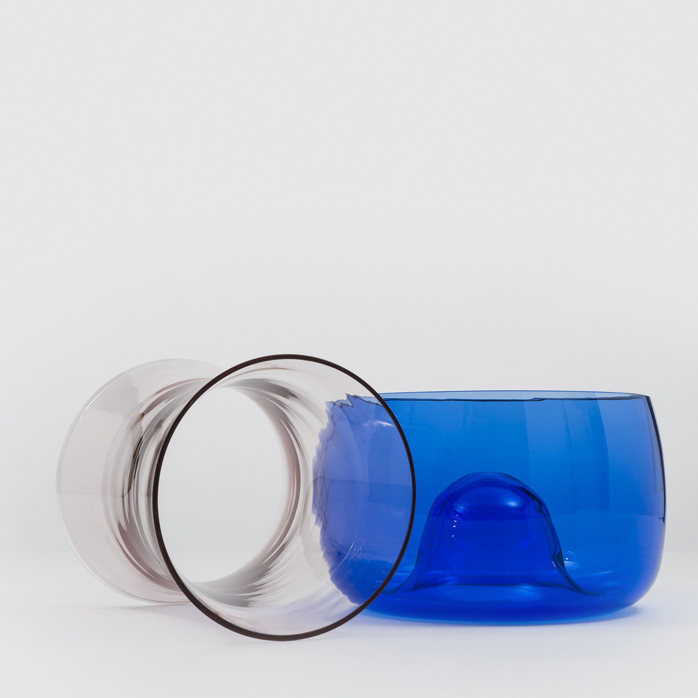 Murano E Light Blue and Amethyst Vase by Enzo Mari - Alternative view 2