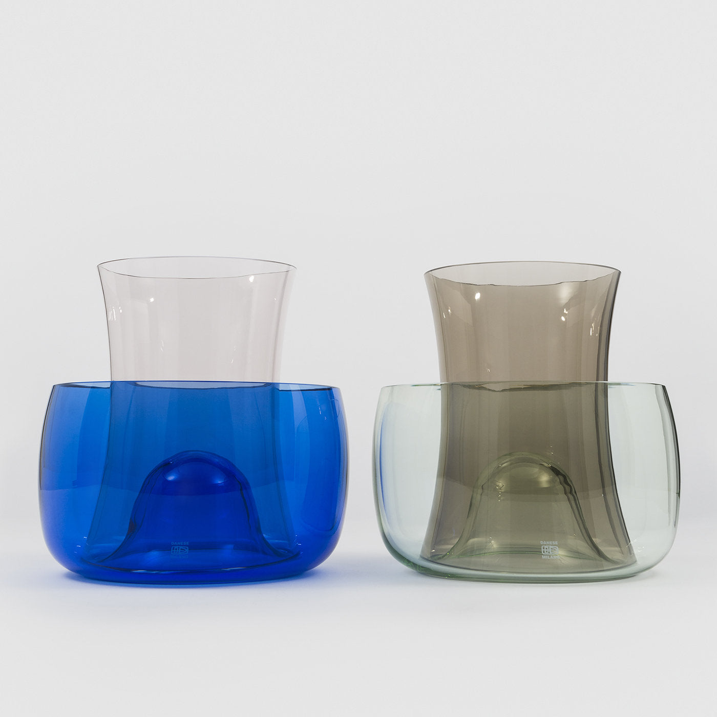 Murano E Light Blue and Amethyst Vase by Enzo Mari - Alternative view 3