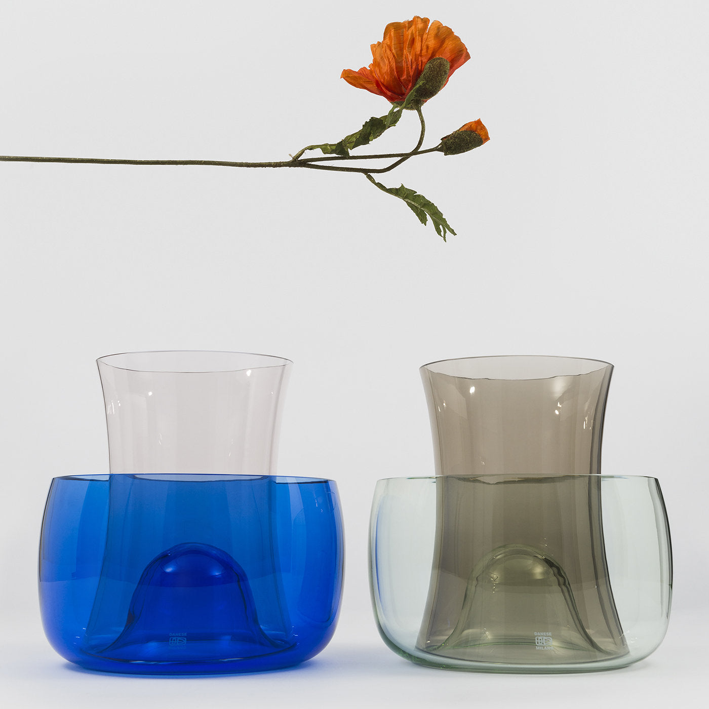 Murano E Light Blue and Amethyst Vase by Enzo Mari - Alternative view 4