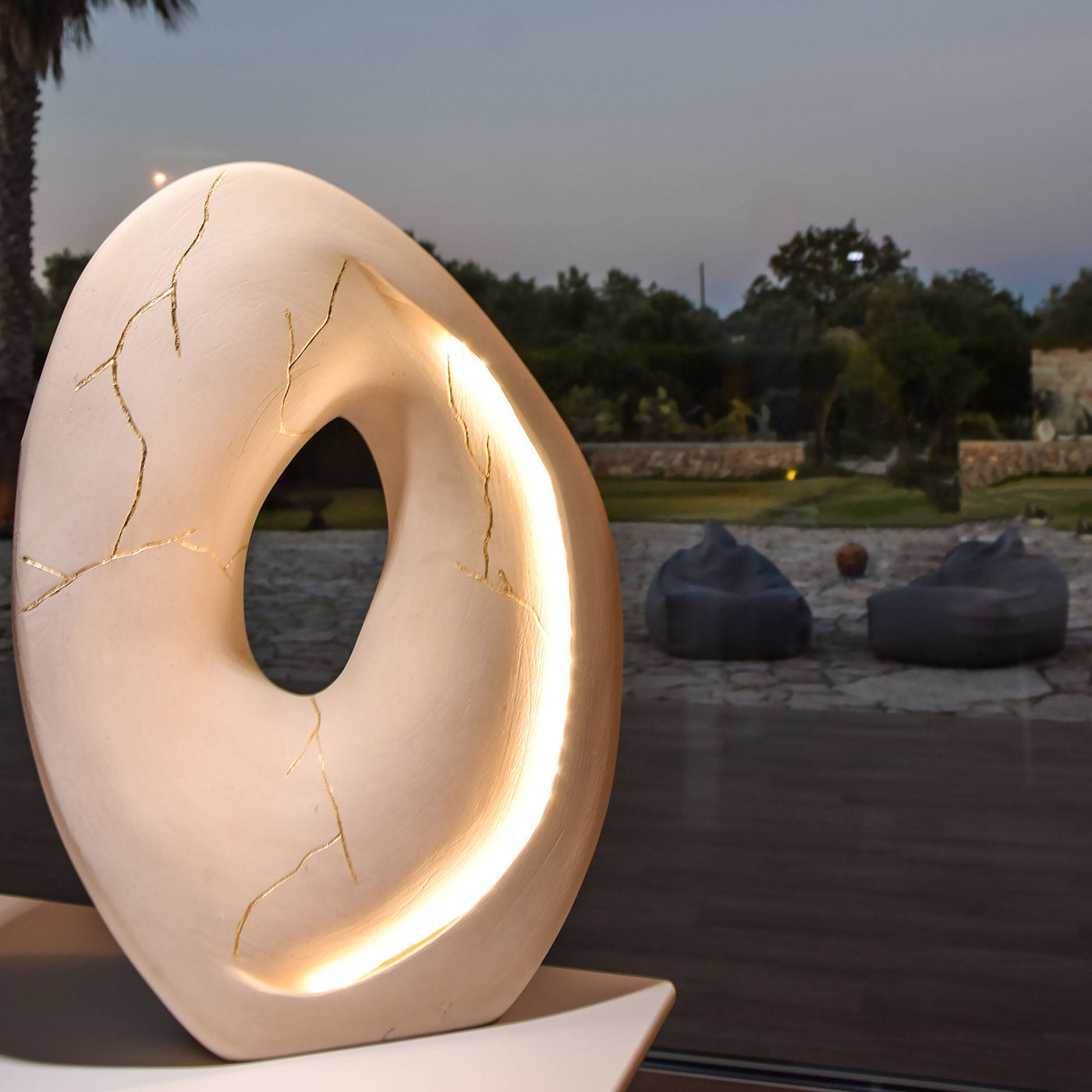 Kintsugi Lecce Stein-Skulptur Lampe #1 - Alternative Ansicht 4