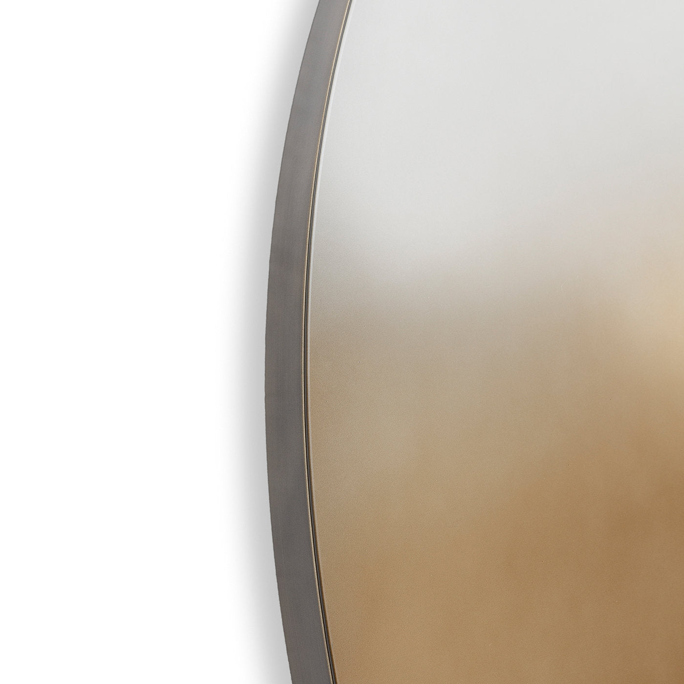 Duo Oval Mirror in Teal and Beige - Alternative view 1