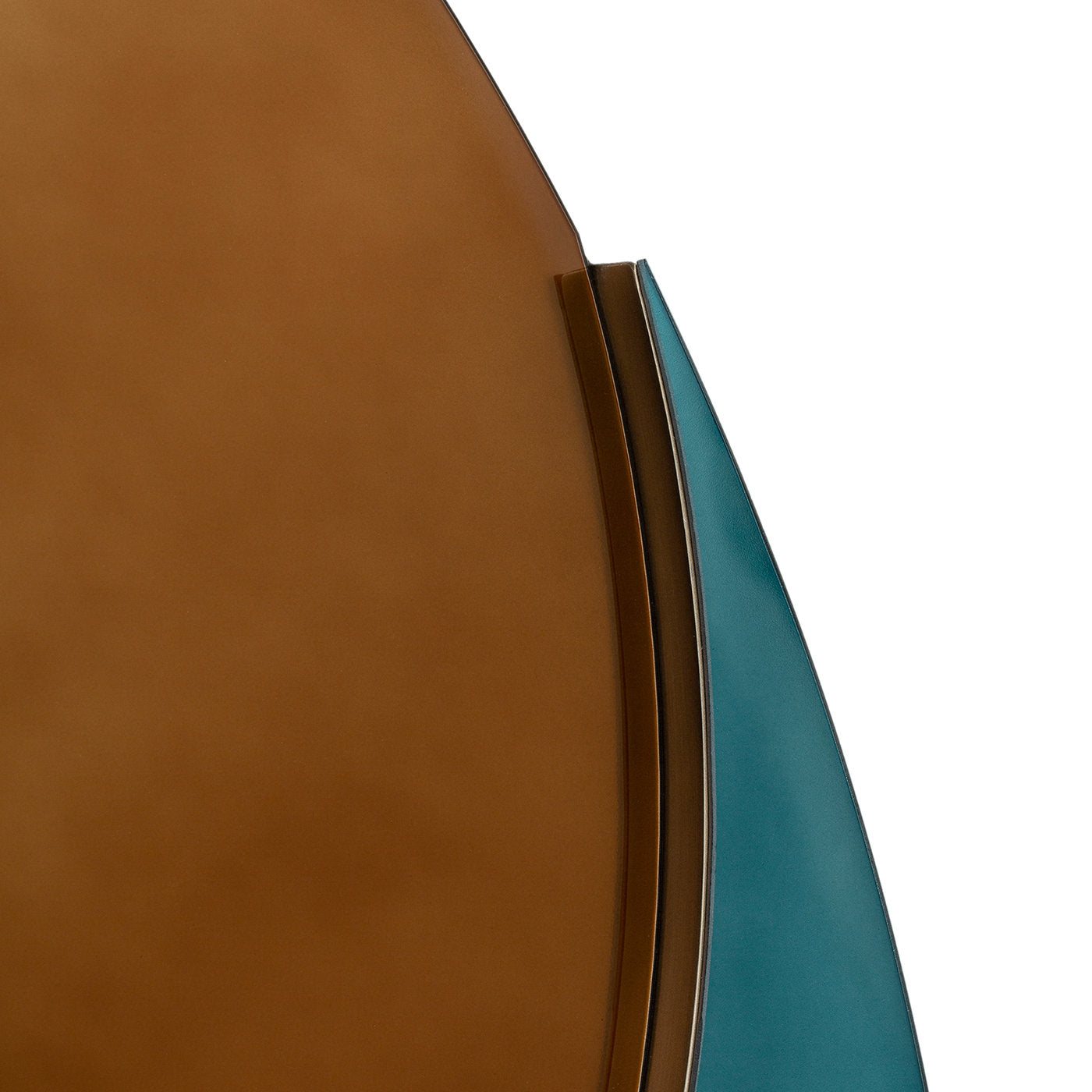 Duo Oval Mirror in Teal and Beige - Alternative view 2