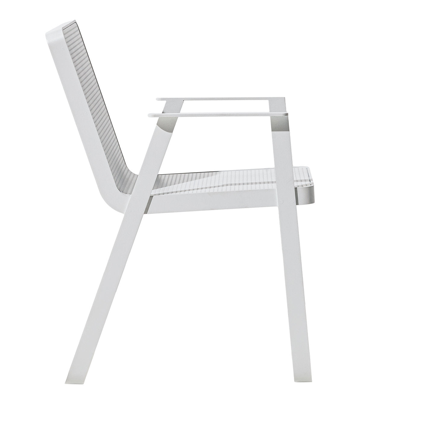 Makemake White Chair with Armrests - Alternative view 1