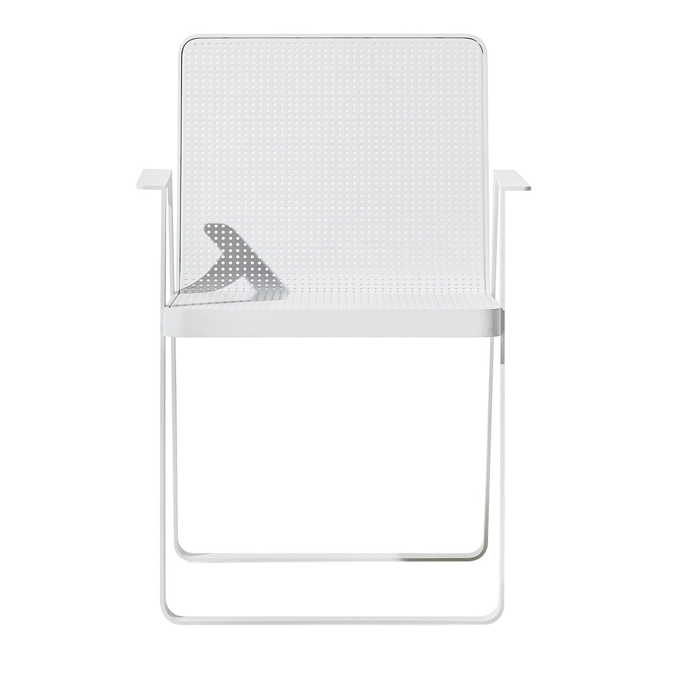 Makemake White Chair with Armrests - Alternative view 2