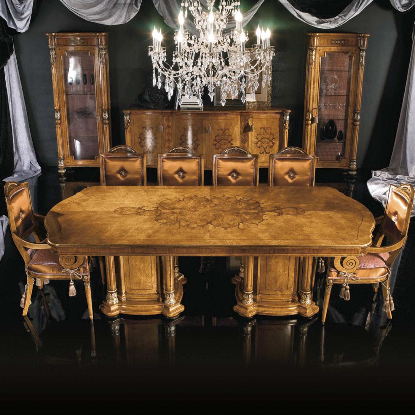 Nabucco Dining Table with 2 Pedestal Legs - Alternative view 1