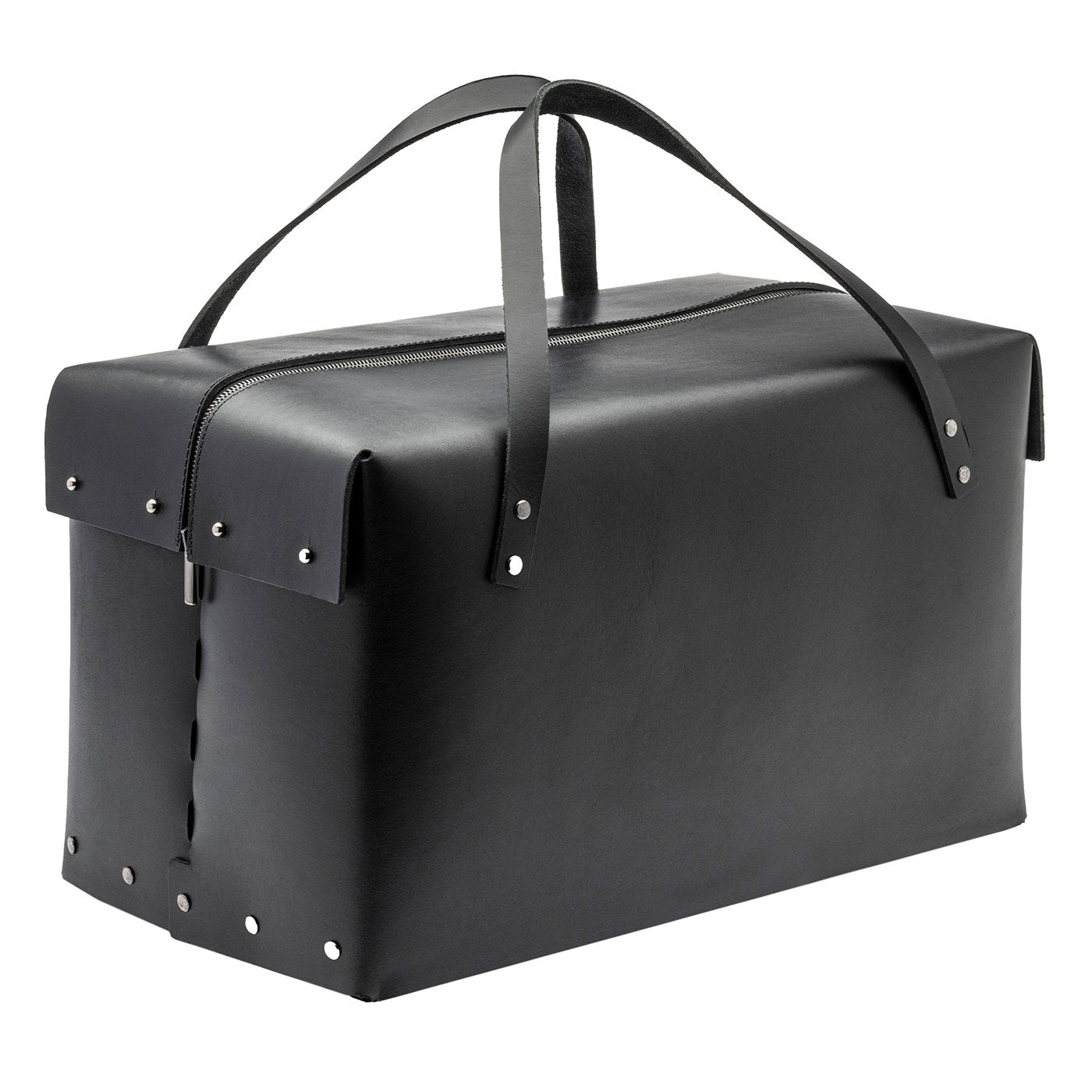Black Leather Weekender Bag - Main view