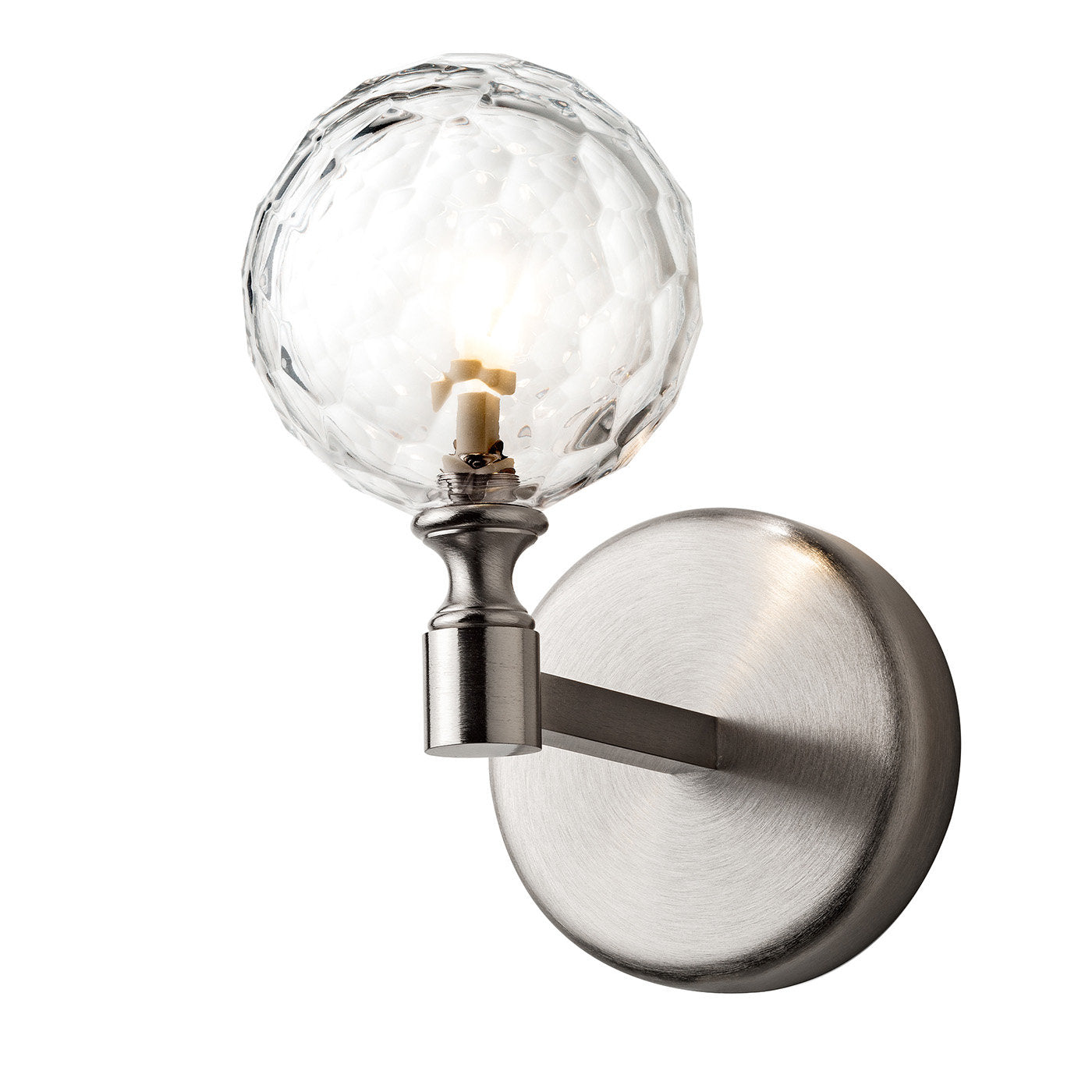 Crystal Ball Nickel Sconce - Main view