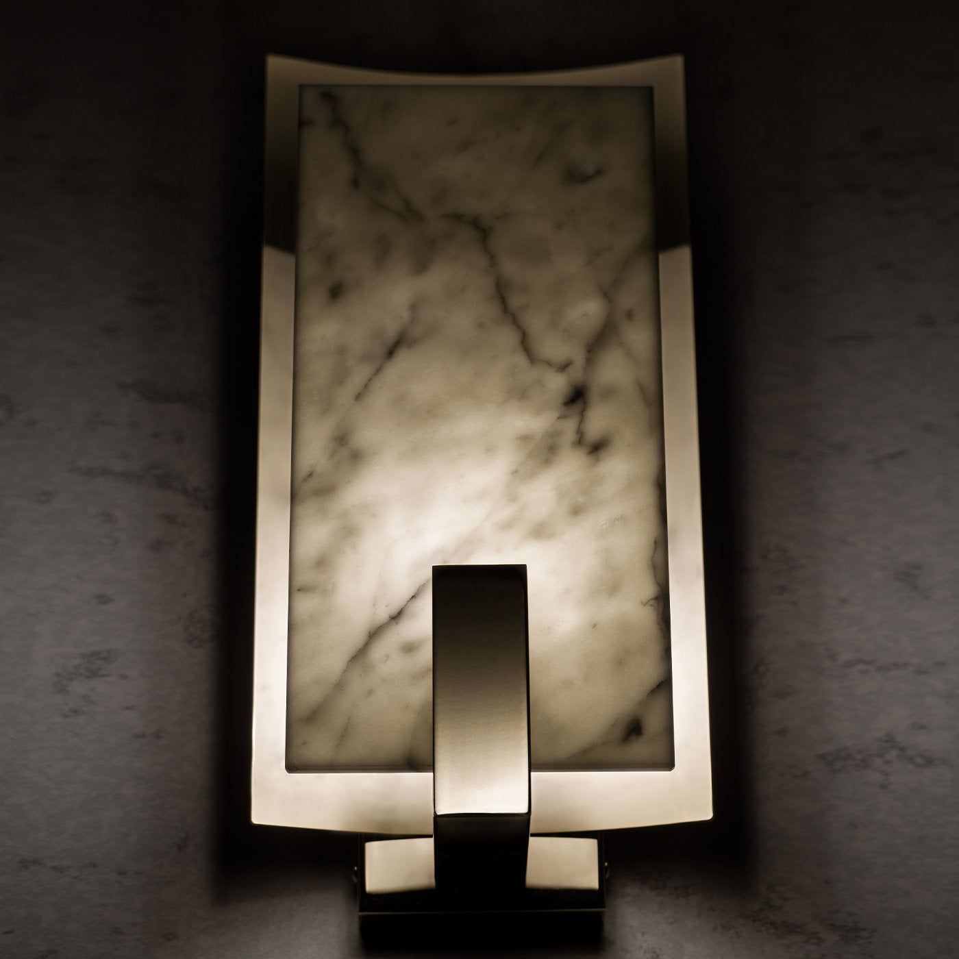 Carrara Marble and Brass Sconce - Alternative view 1