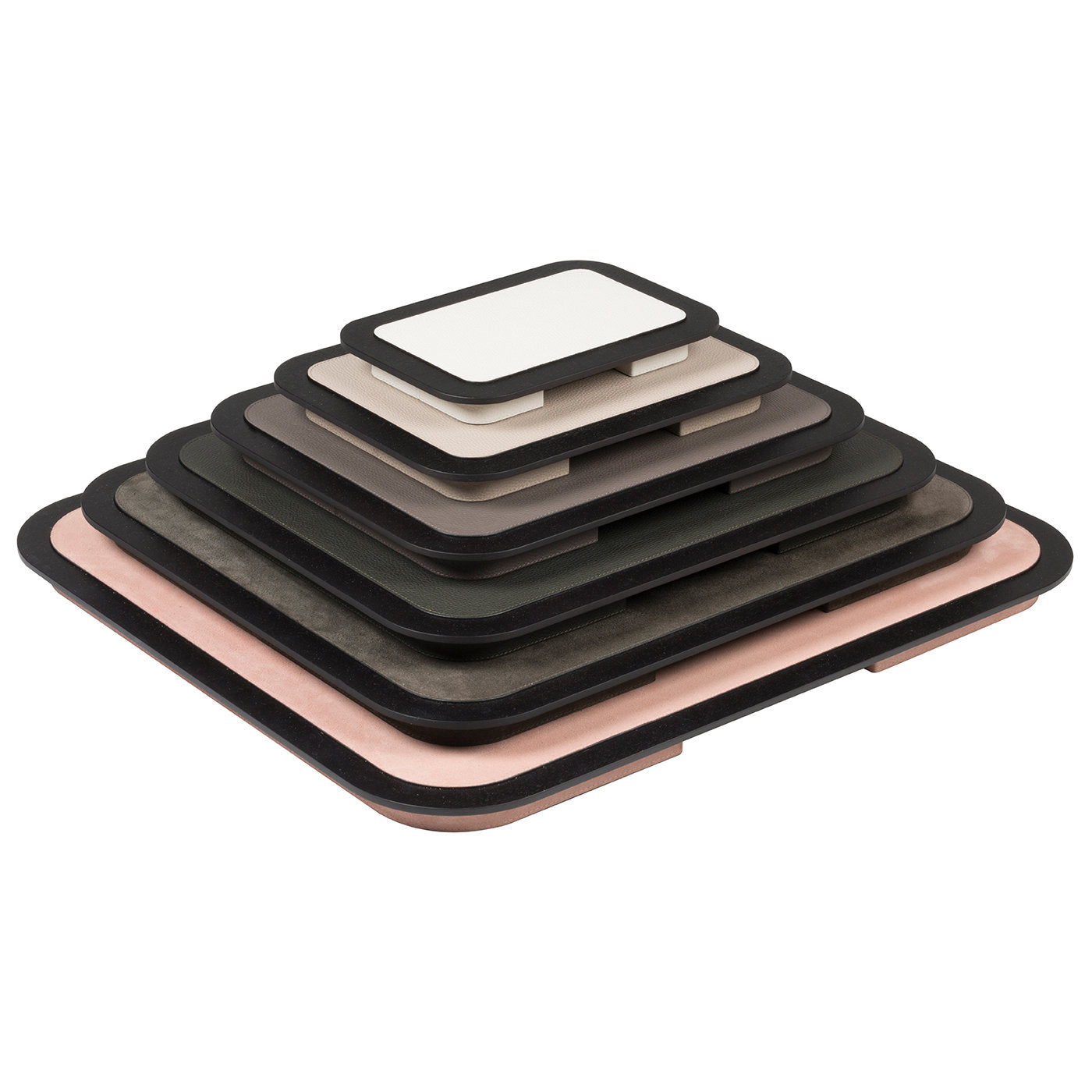 Lloyd Rectangular Tray N. 6 in Pink and Wenge - Alternative view 1