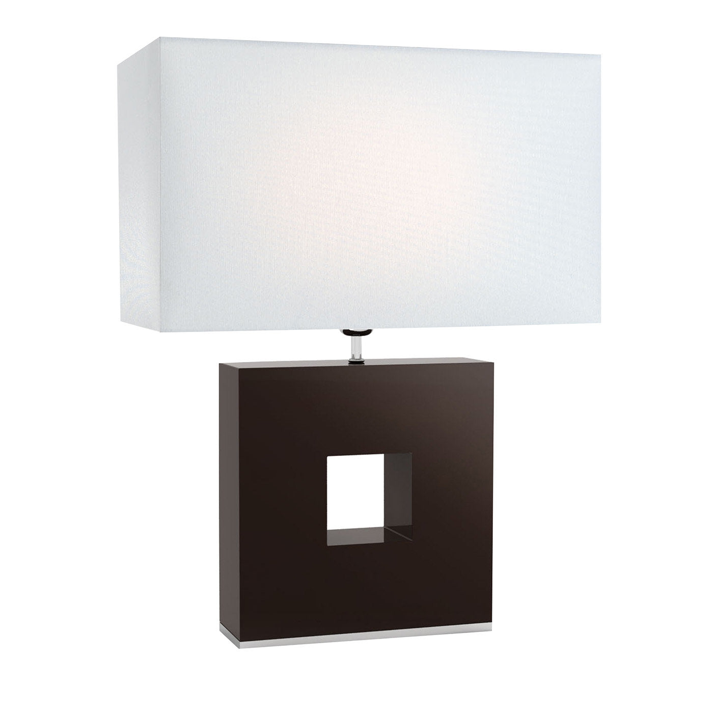 Cobalto Brown Table Lamp with White Shade - Main view