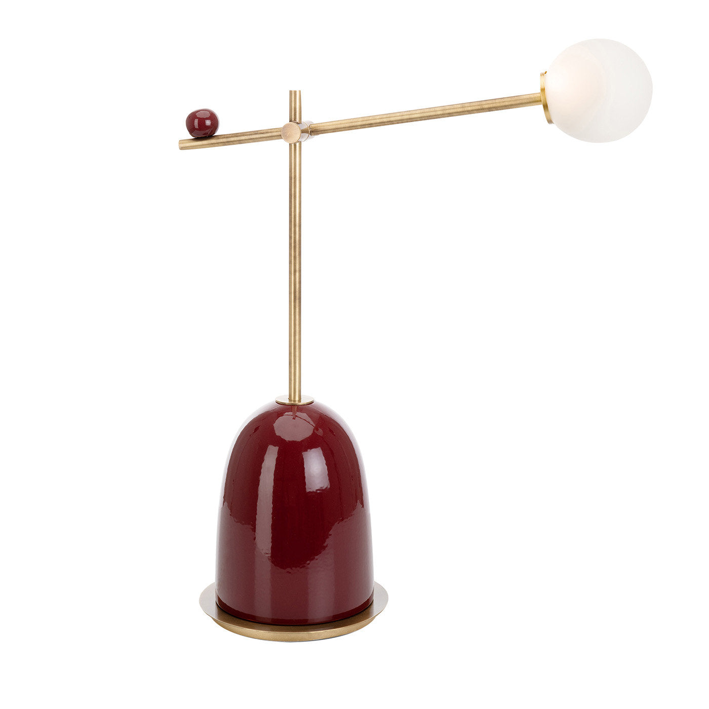 Vintage shops burgundy red desk lamp, table lamp, design lamp