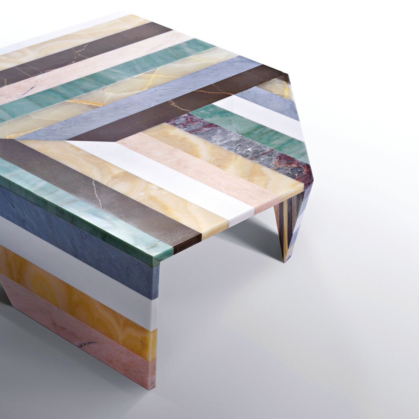 Table basse Origami Stripes II par Patricia Urquiola - Vue alternative 1