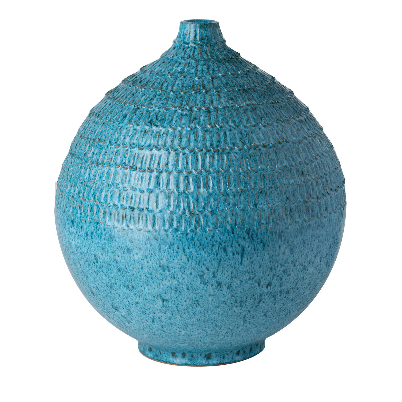 Turquoise Notched Vase - Main view