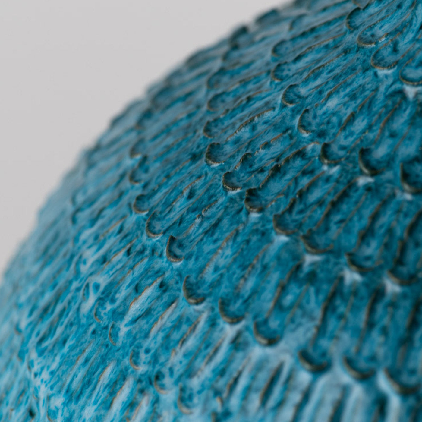 Turquoise Notched Vase - Alternative view 1