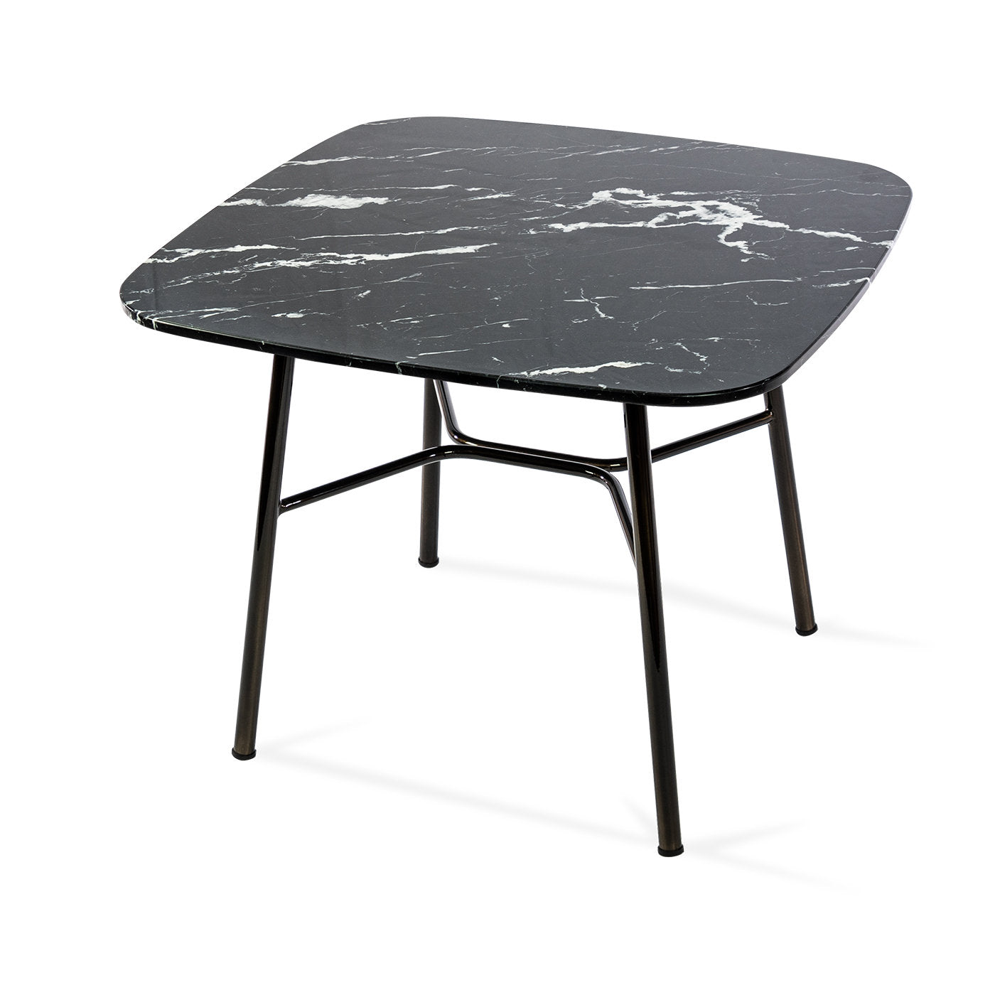 Yuki Square Side Table with Black Marquinia Top # 1 by Ep Studio - Alternative view 1