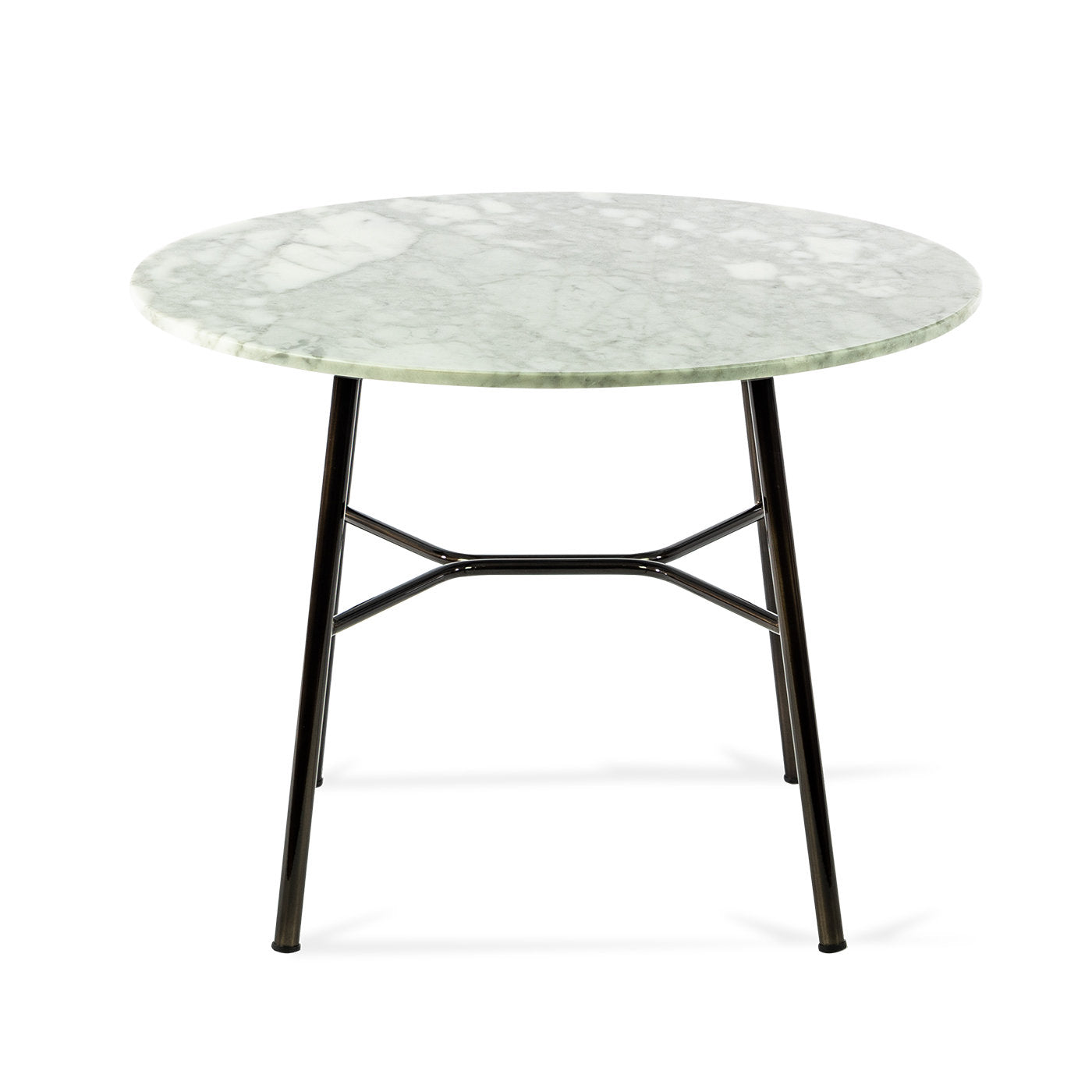 Yuki Round Side Table with White Carrara Top # 1 by Ep Studio - Alternative view 1