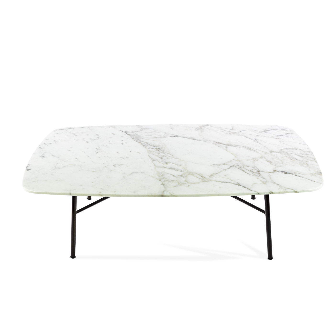Yuki Rectangular Coffee Table with White Carrara Top # 2 by Ep Studio - Alternative view 1