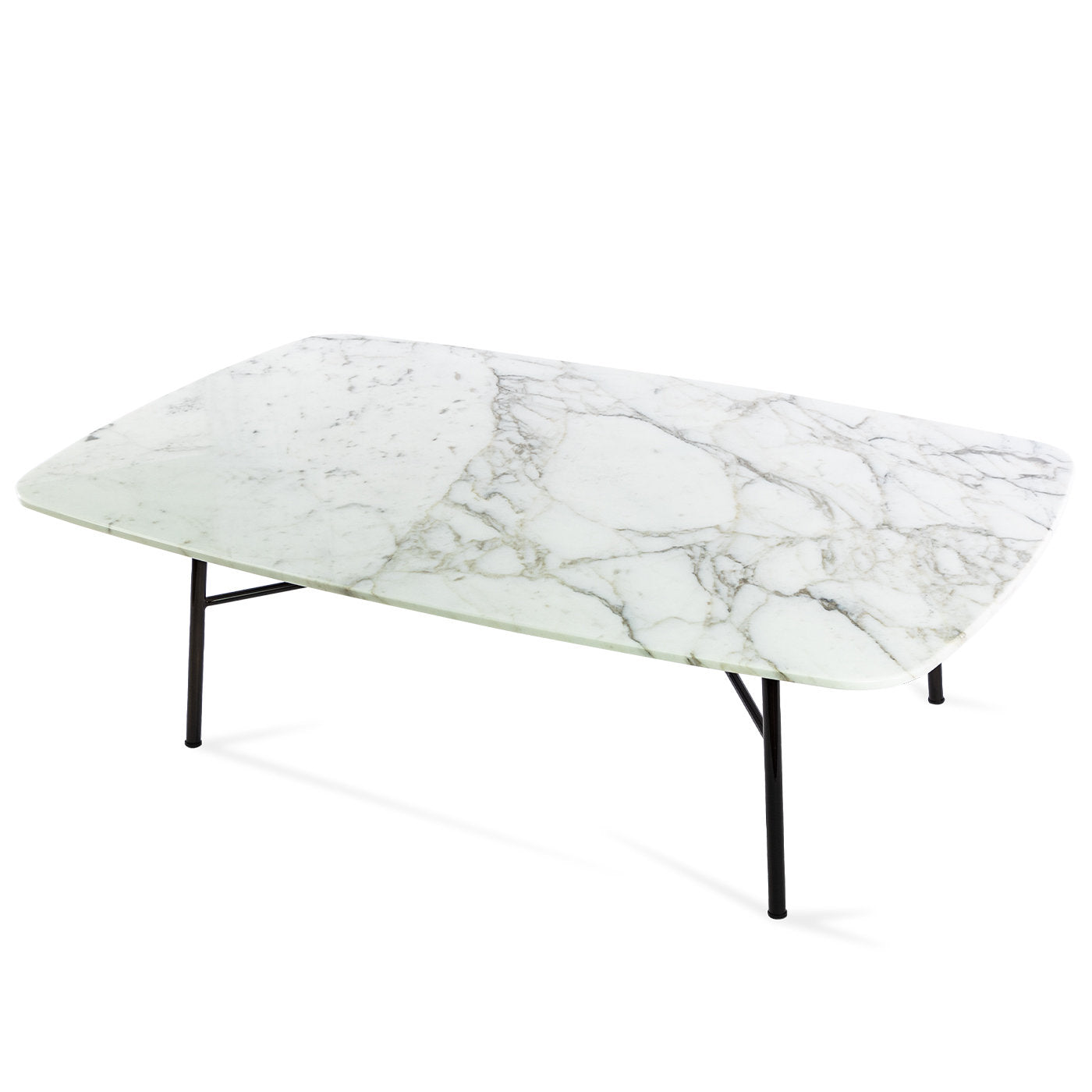 Yuki Rectangular Coffee Table with White Carrara Top # 2 by Ep Studio - Alternative view 2