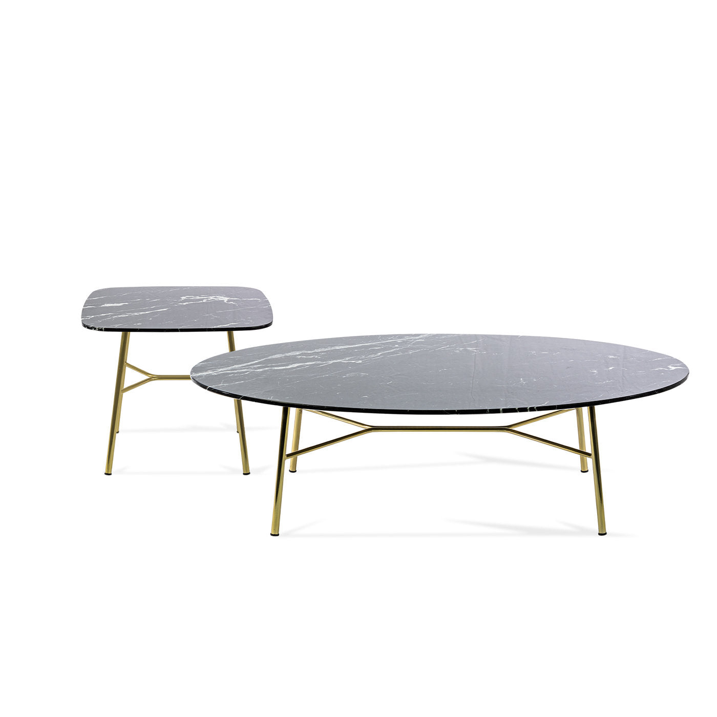 Yuki Oval Coffee Table with Black Marquinia Top # 2 by Ep Studio - Alternative view 1