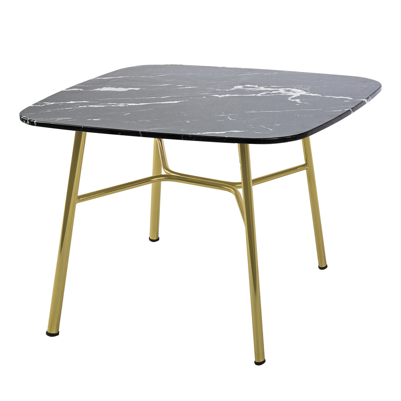 Table d'appoint carrée Yuki avec plateau en marquinia noir # 2 par Ep Studio - Vue principale